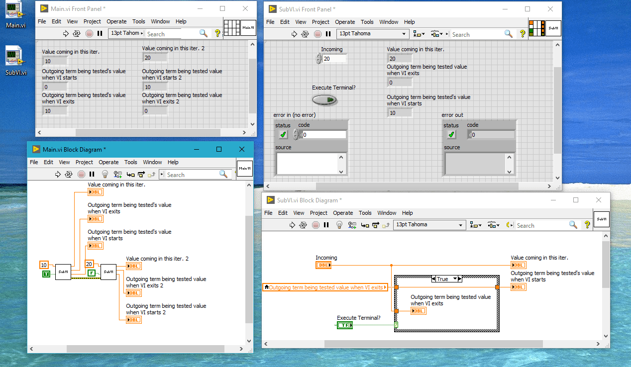 Solved Does A Subvi Retain Output Indicator Values Between Multiple