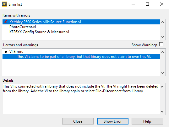 Error Message Clarification Ni Community