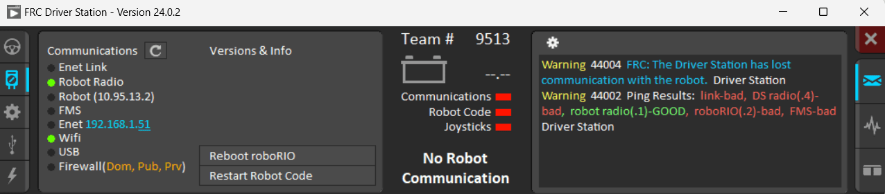 Roborio Does Not Connect To Frc Dashboard Ni Community