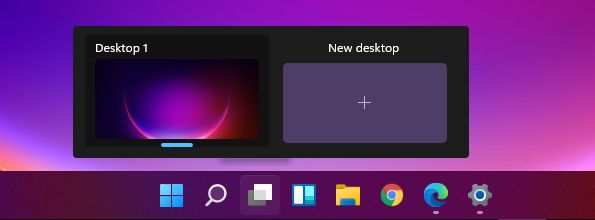 How Virtual Desktops Using Task View In Windows 11 - Geometric Image Collection - Desktop Quality