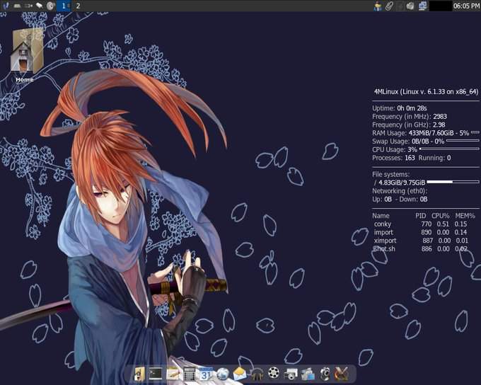 4MLinux 43.0 screenshot.