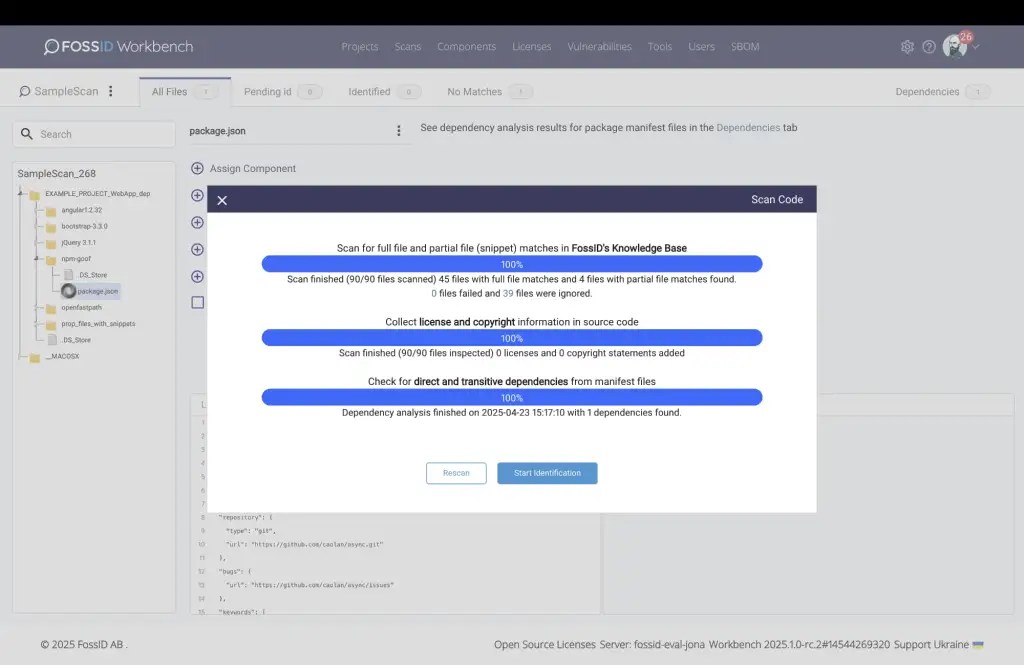 product scan progress