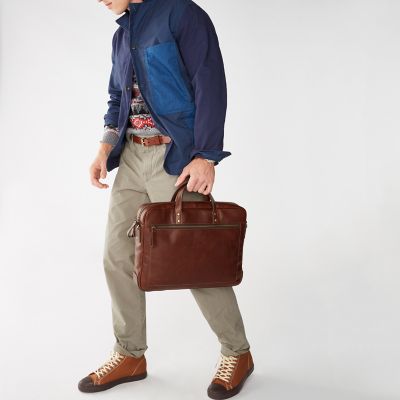 Warren Top Zip Workbag Mbg9428001 Fossil 