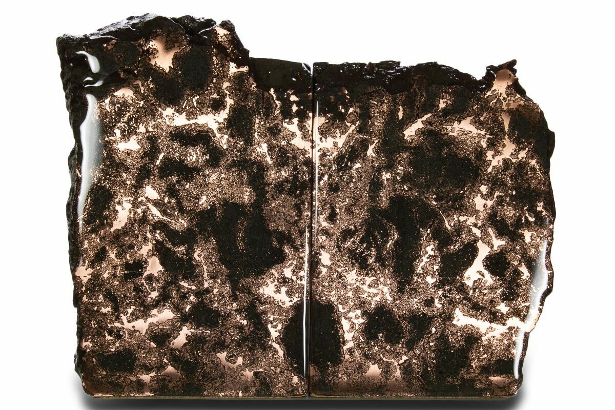 9.75" Tall, Copper Ore Bookends - Keweenaw Peninsula, Michigan