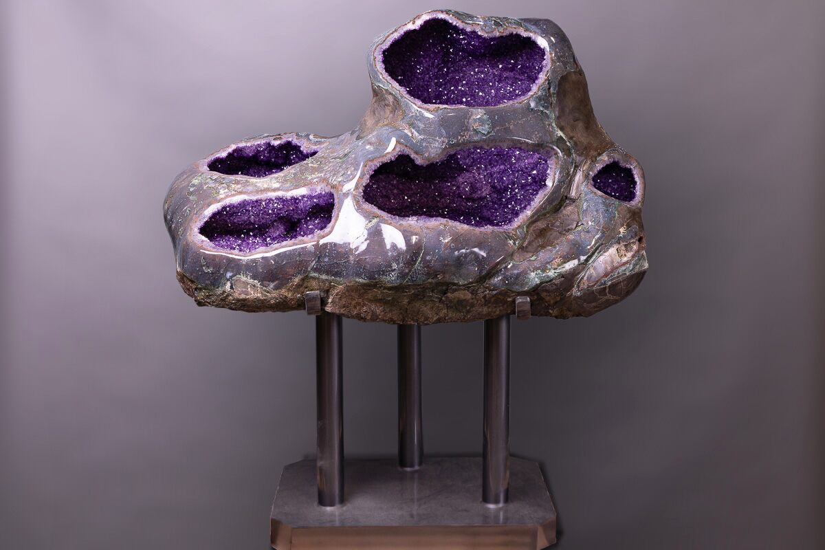 54" Wide, Huge Multi-Window Amethyst Geode - Museum Quality