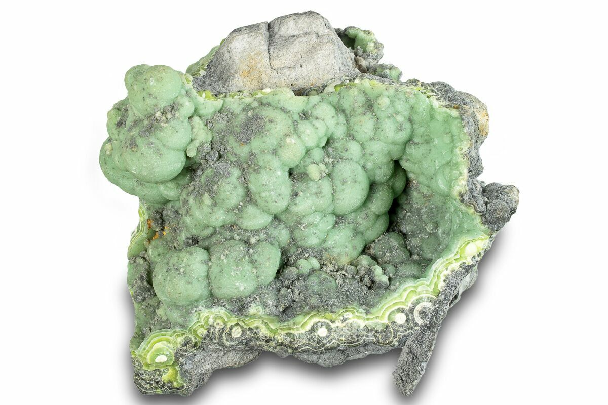 3.5" Sparkly Botryoidal Green Wavellite Formation - Arkansas