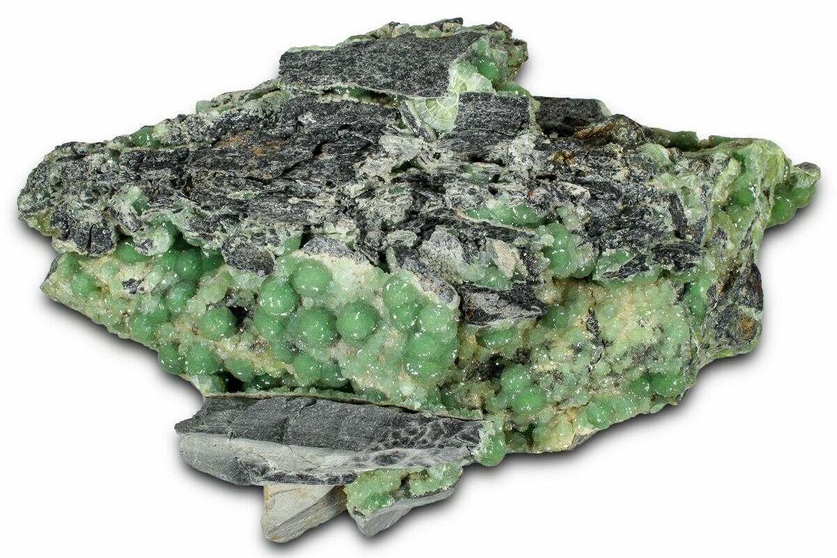 4.9" Sparkly Botryoidal Green Wavellite Formation - Arkansas