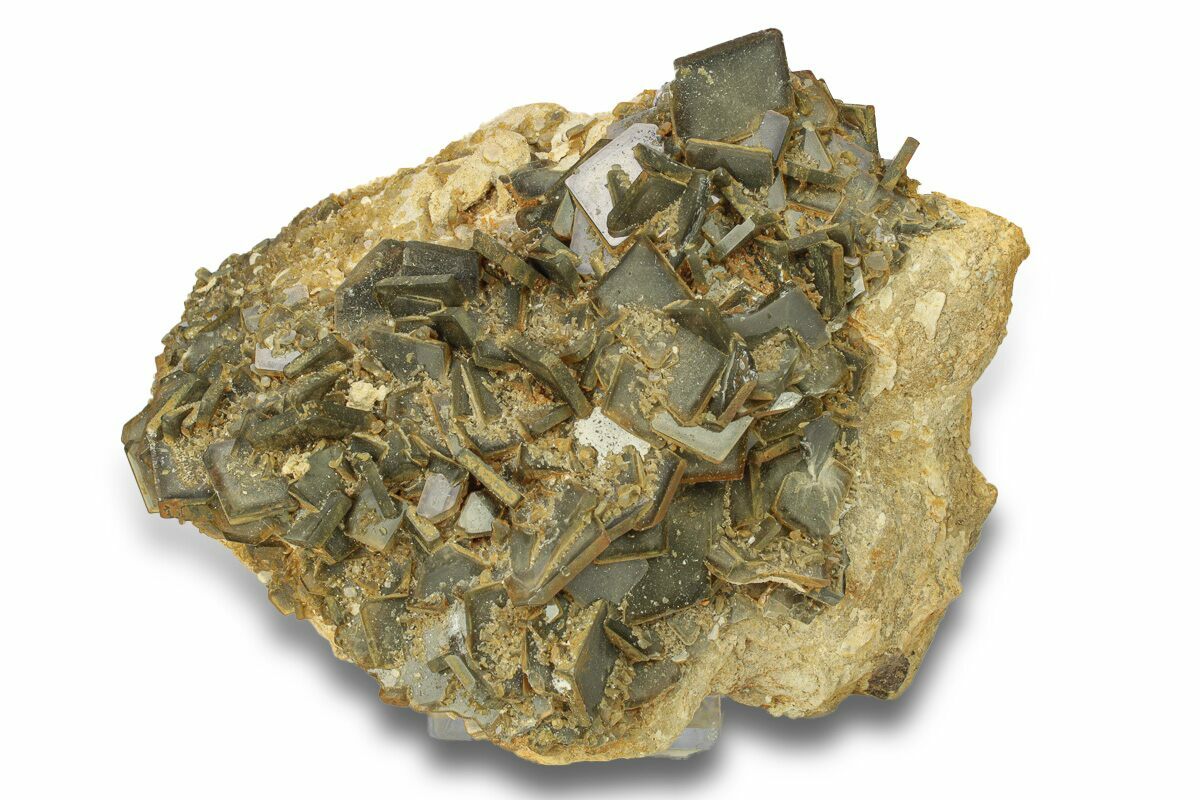 4.85" Gray-Green Tabular Barite With Phantoms - Peru