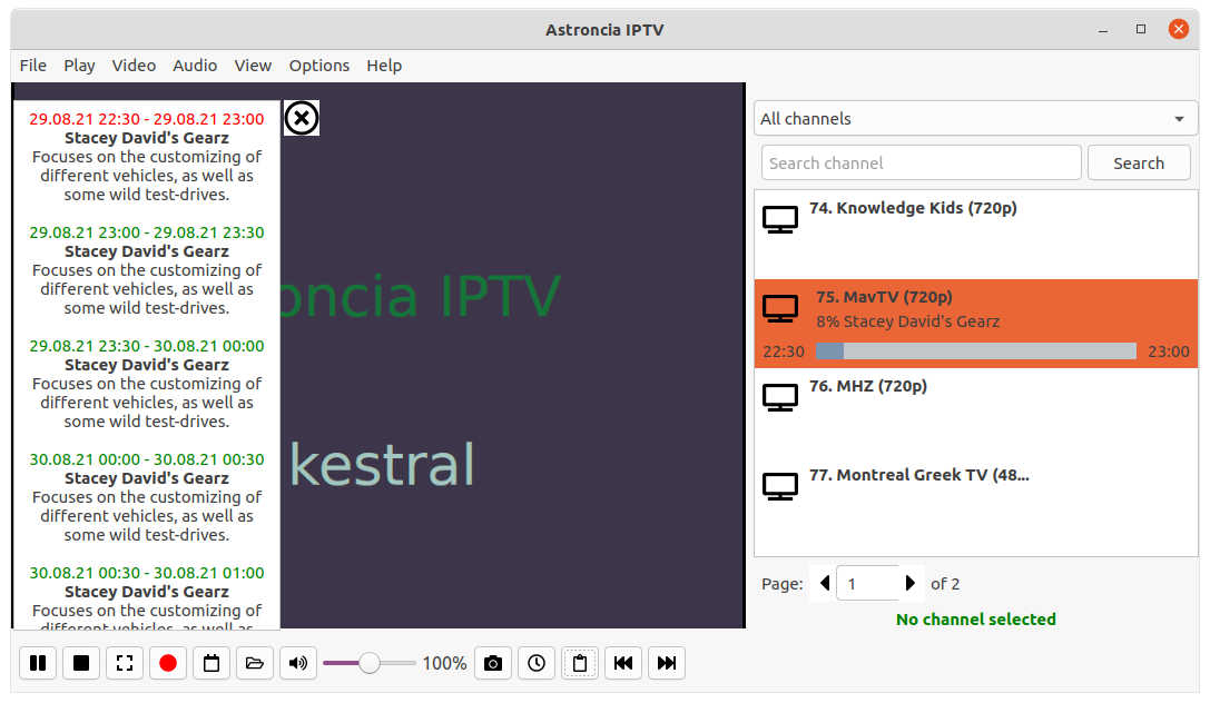 Astroncia IPTV - New IPTV Player with EPG (TV Guide) Support - FOSTips