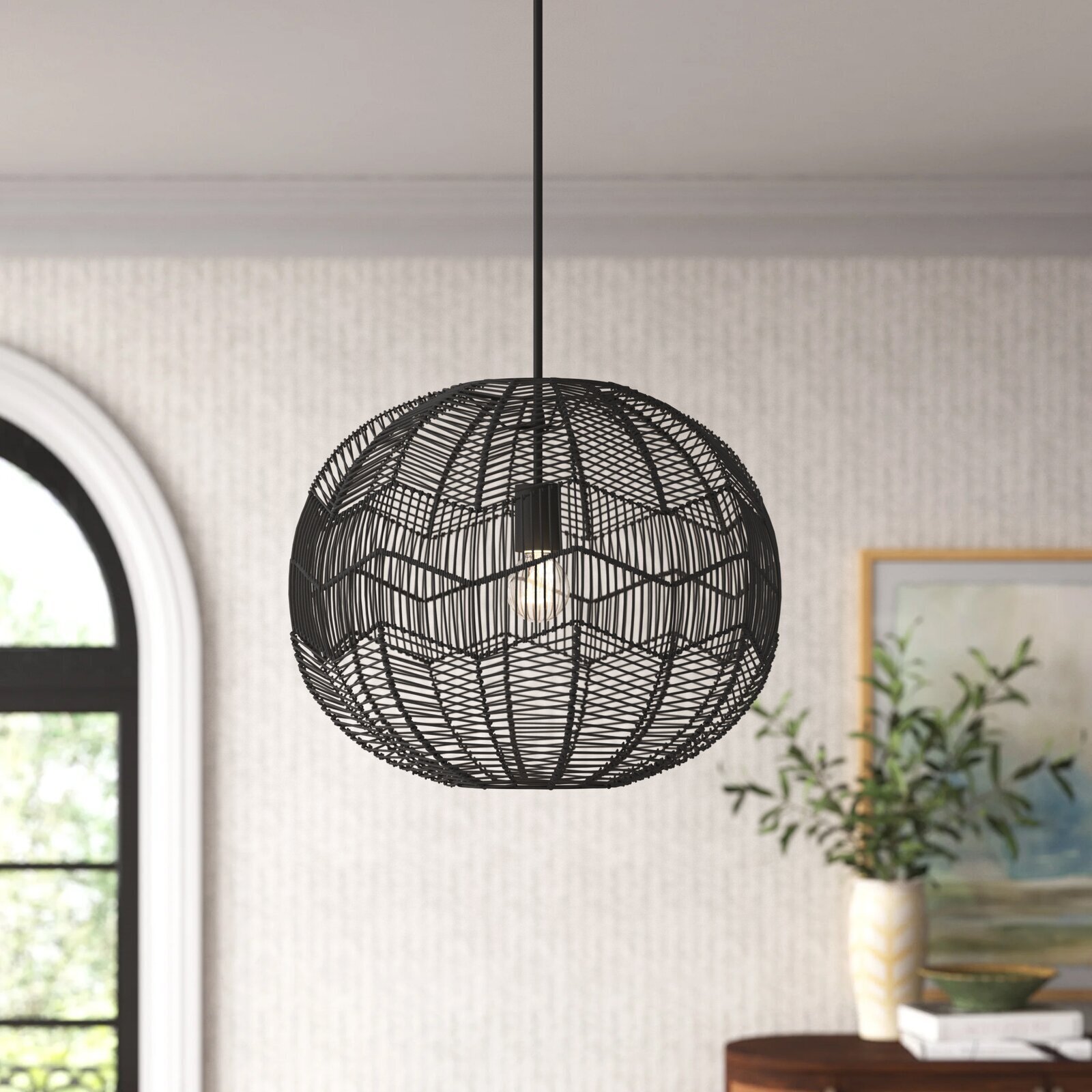 Large globe pendant light
