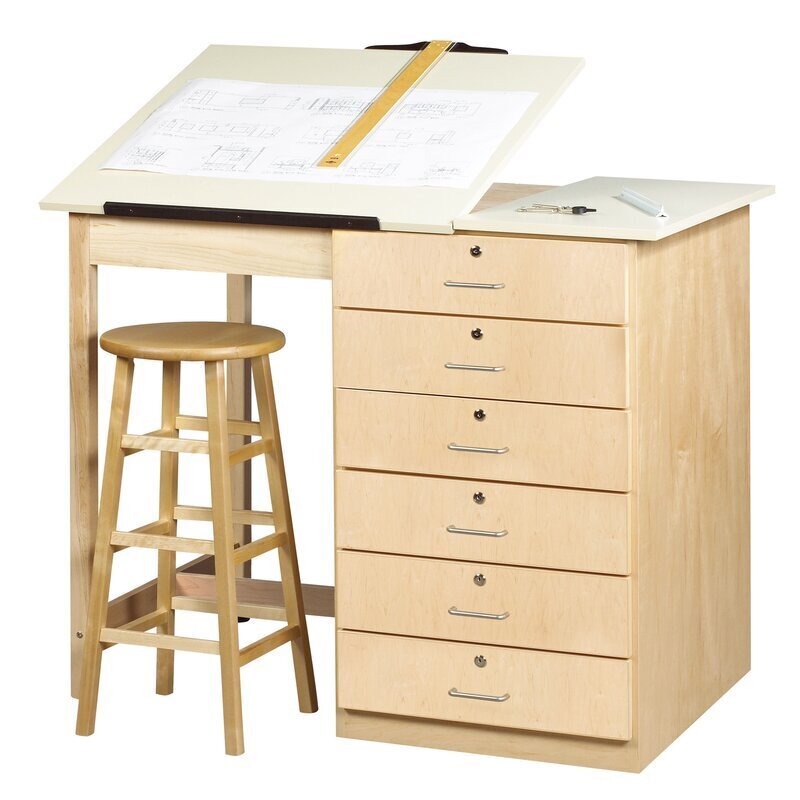 Drafting Tables With Storage Foter