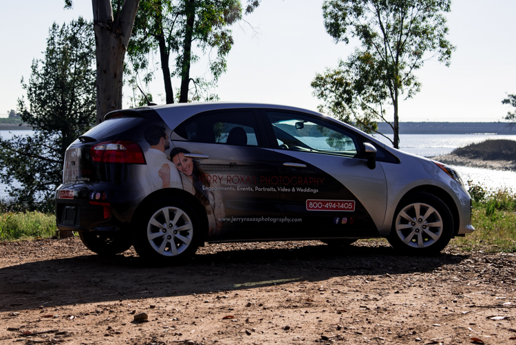 2016 Kia Rio Hatchback Wrapped by SpeedPro Imaging San Diego for Fotility Photography & Videography