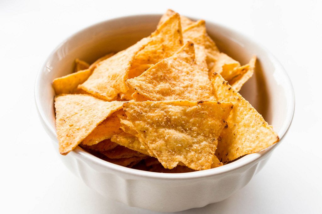 Party snack: triangle tortilla chips