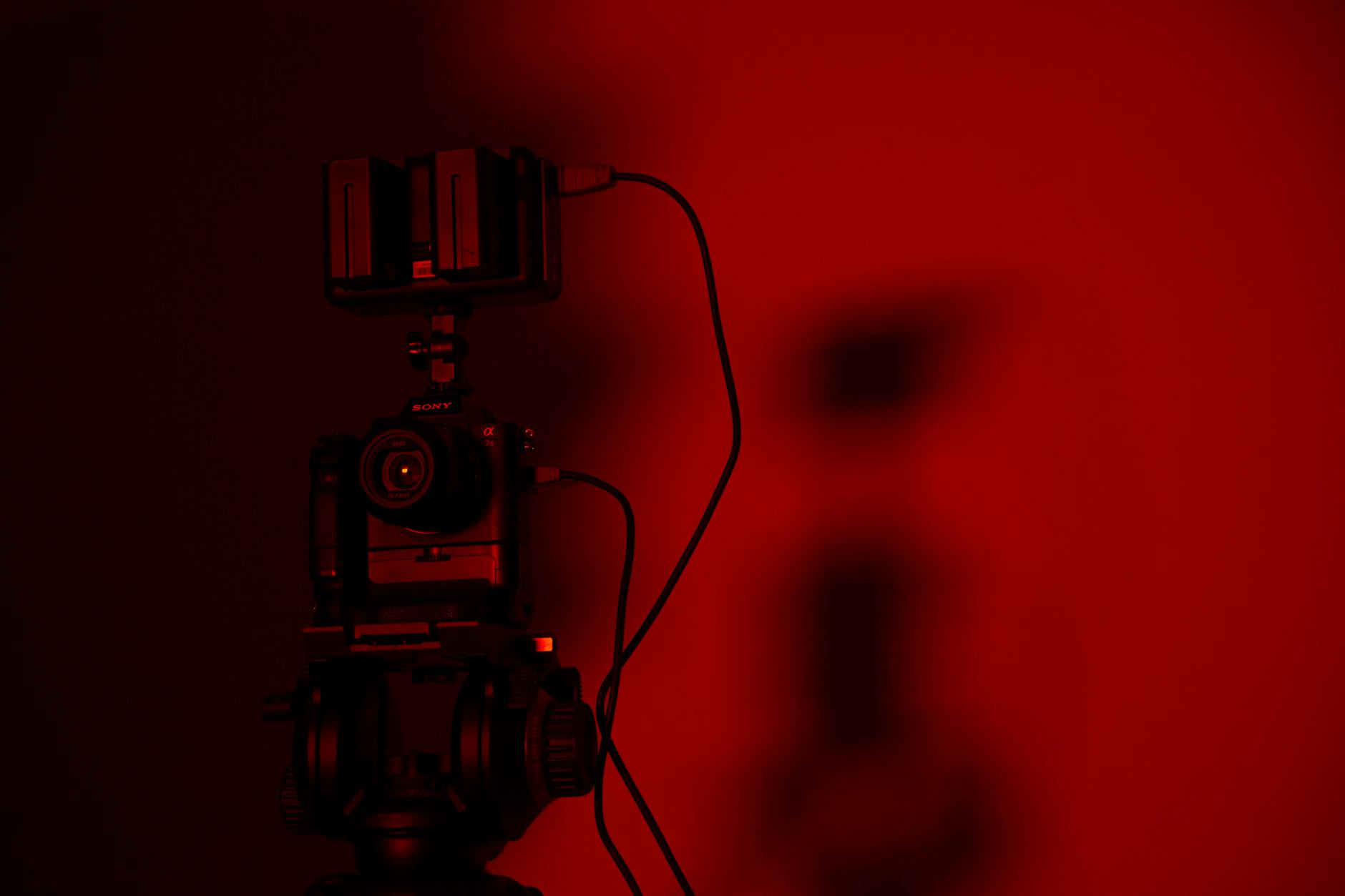 close up shot of a black camera