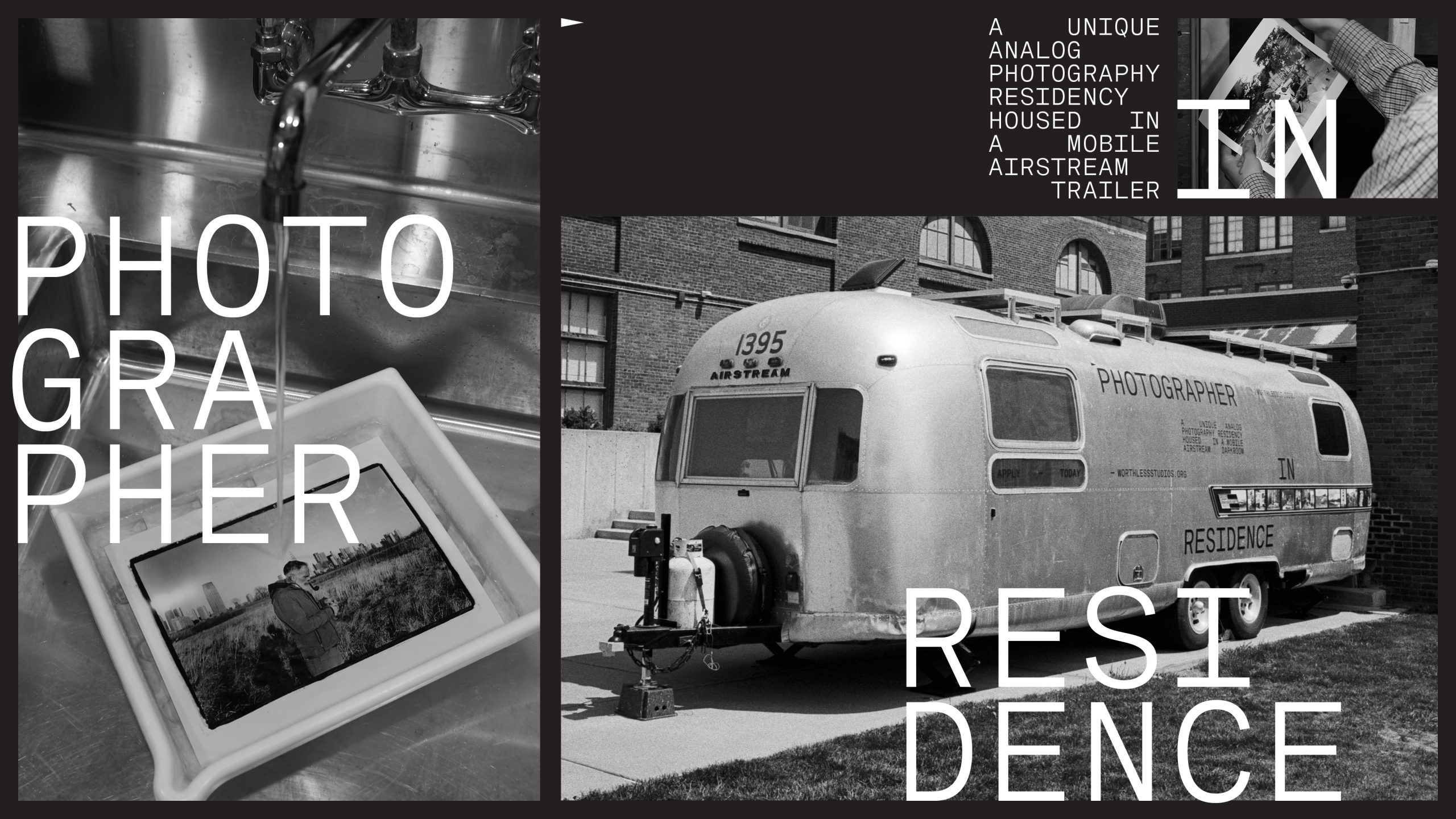 WORTHLESSSTUDIOS graphic announcing its 2026 Photographer in Residence (PIR) program