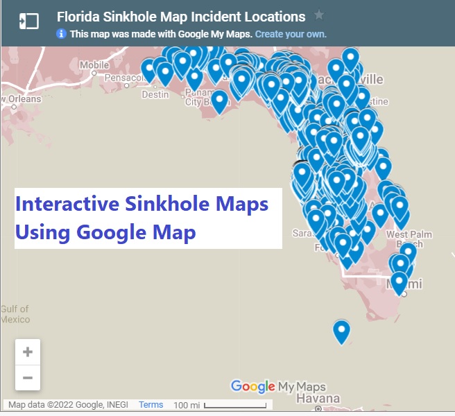 Geological Mapping Quotes Interactive Sinkhole Maps Using Google.