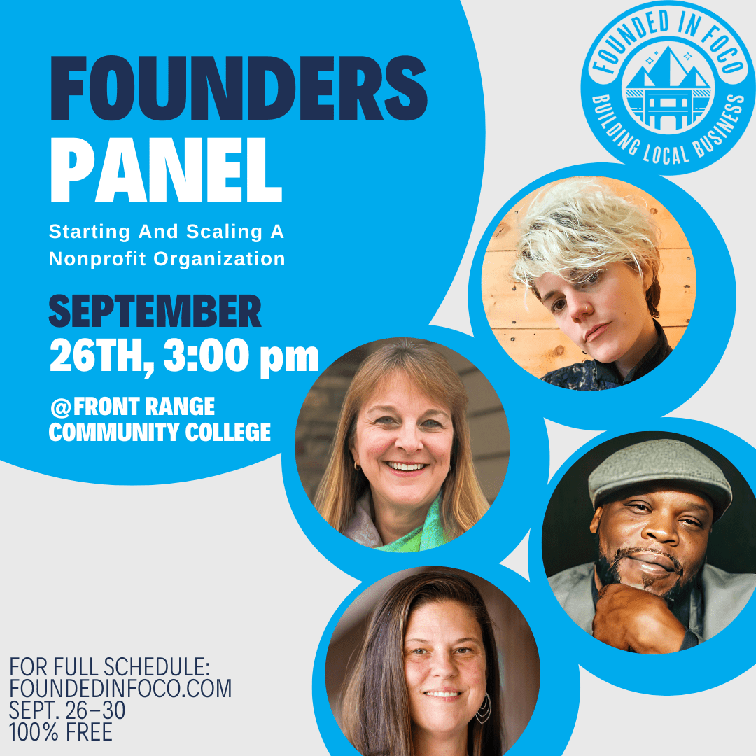 Nonprofit Founders panel discussion at Founded In FoCo