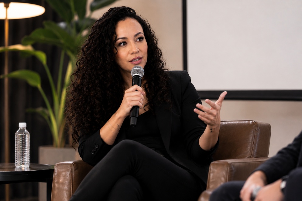 Karla Murphy speaking at a Founders Forge event