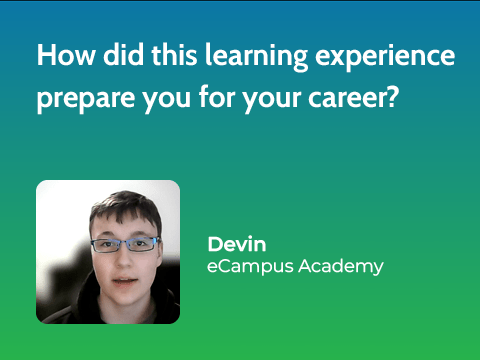 Asking student, "How did this learning experience prepare you for your career?