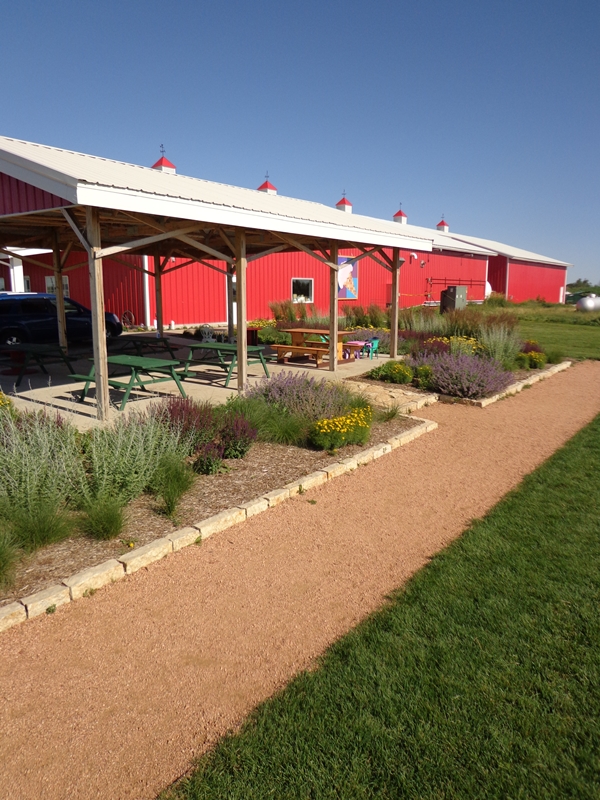 Decomposed granite walk adjacent to perennial border