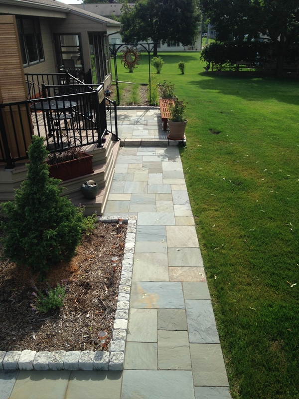 Bluestone paving and curbing