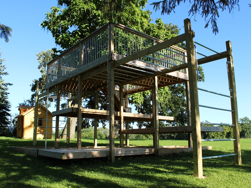 Playground, sandbox, monkey bars