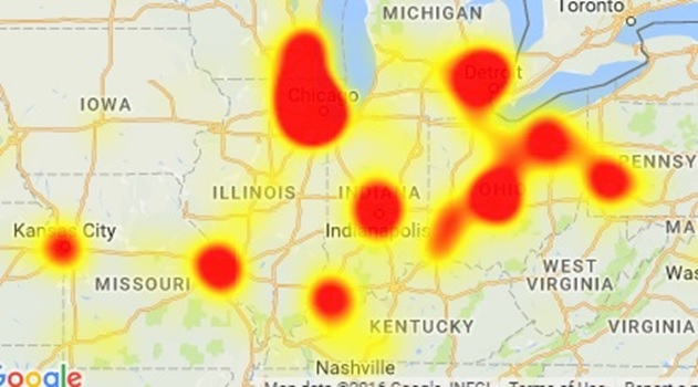 AT T Cell Service Outage Reported Across The Midwest Including Outage Map 2 
