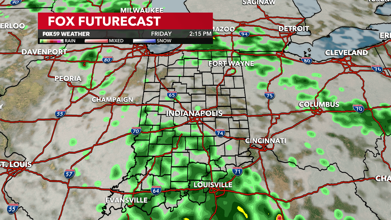 Rain chances increase into the weekend