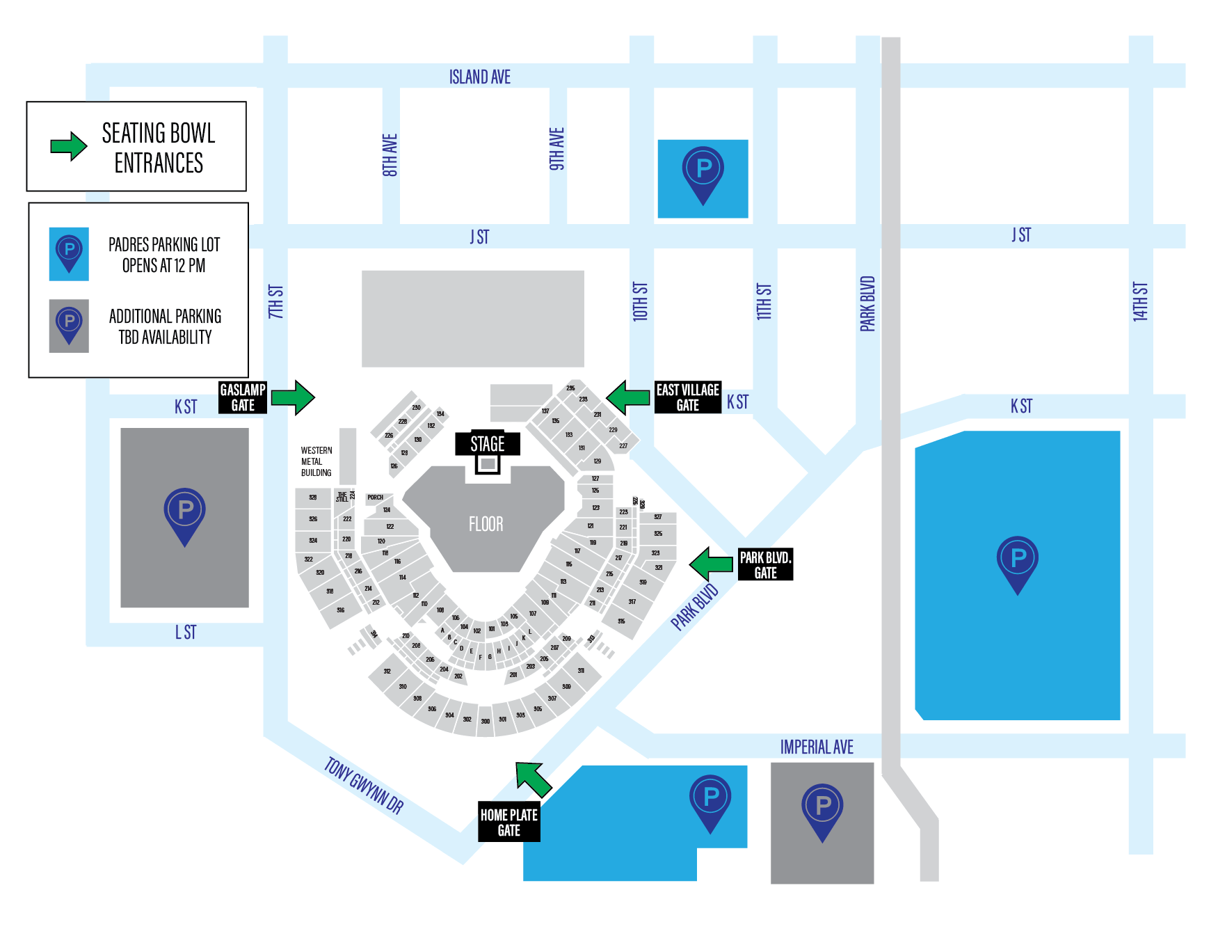 Petco Park Seating Chart Seating Charts Tickets Map 