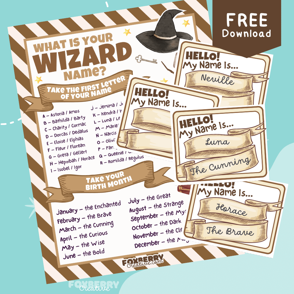 Wizard Name Printable