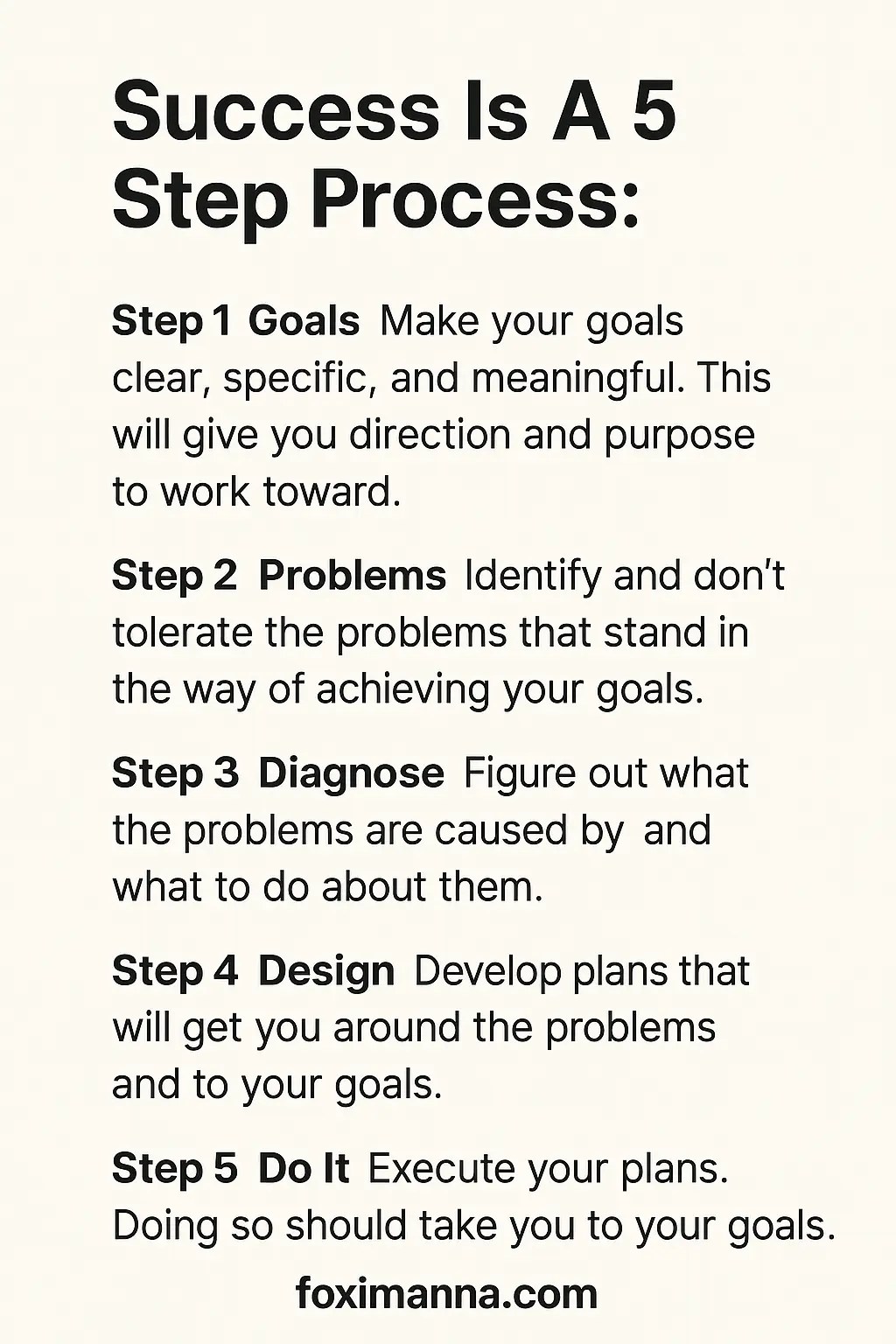 Success Is A 5 Step Process