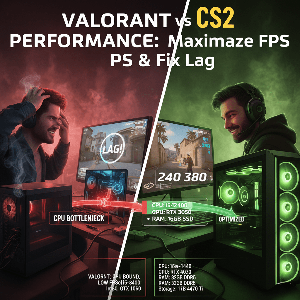 Valorant FPS Drop After Update Fix Stutters Lag 2026 Guide Valorant Vs CS2 Performance Comparison 