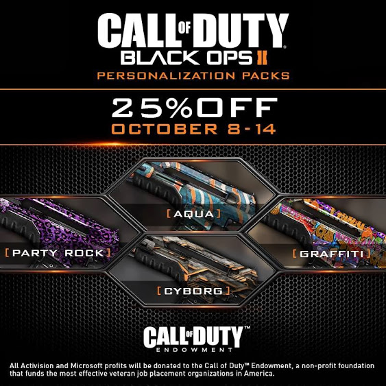 CoD:BO2：今日からカスタマイズパックDLCが25%OFF、売上は全額寄付