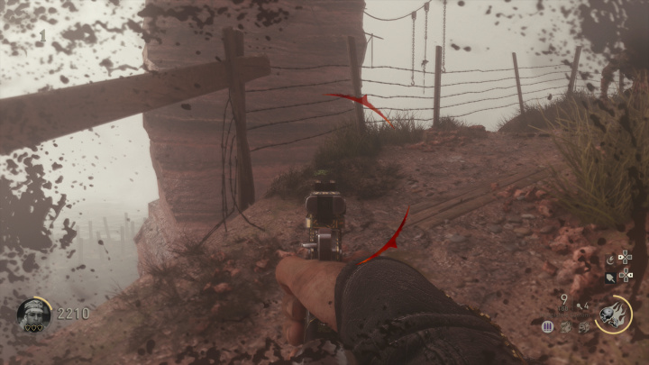 スポーン位置から上がった先にある絶壁