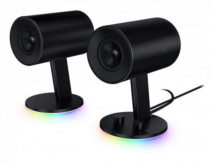 RAZER：クールな2.0 chアクティブスピーカー2機種 “Nommo Chroma