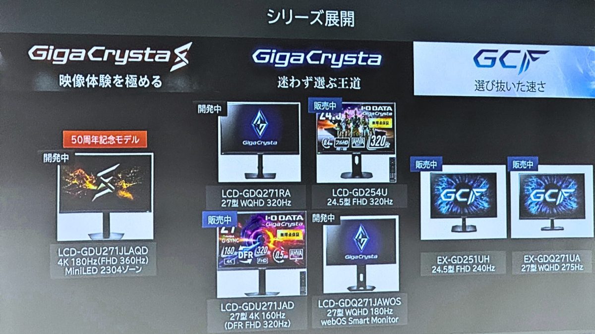 IO DATA】GigaCrystaが2026年新戦略発表：有機EL/Mini LED搭載の最上位