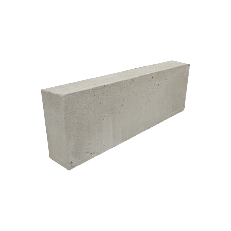 A single, high-quality bespoke precast concrete beam with a smooth industrial finish, isolated on a white background for structural engineering and construction specifications.