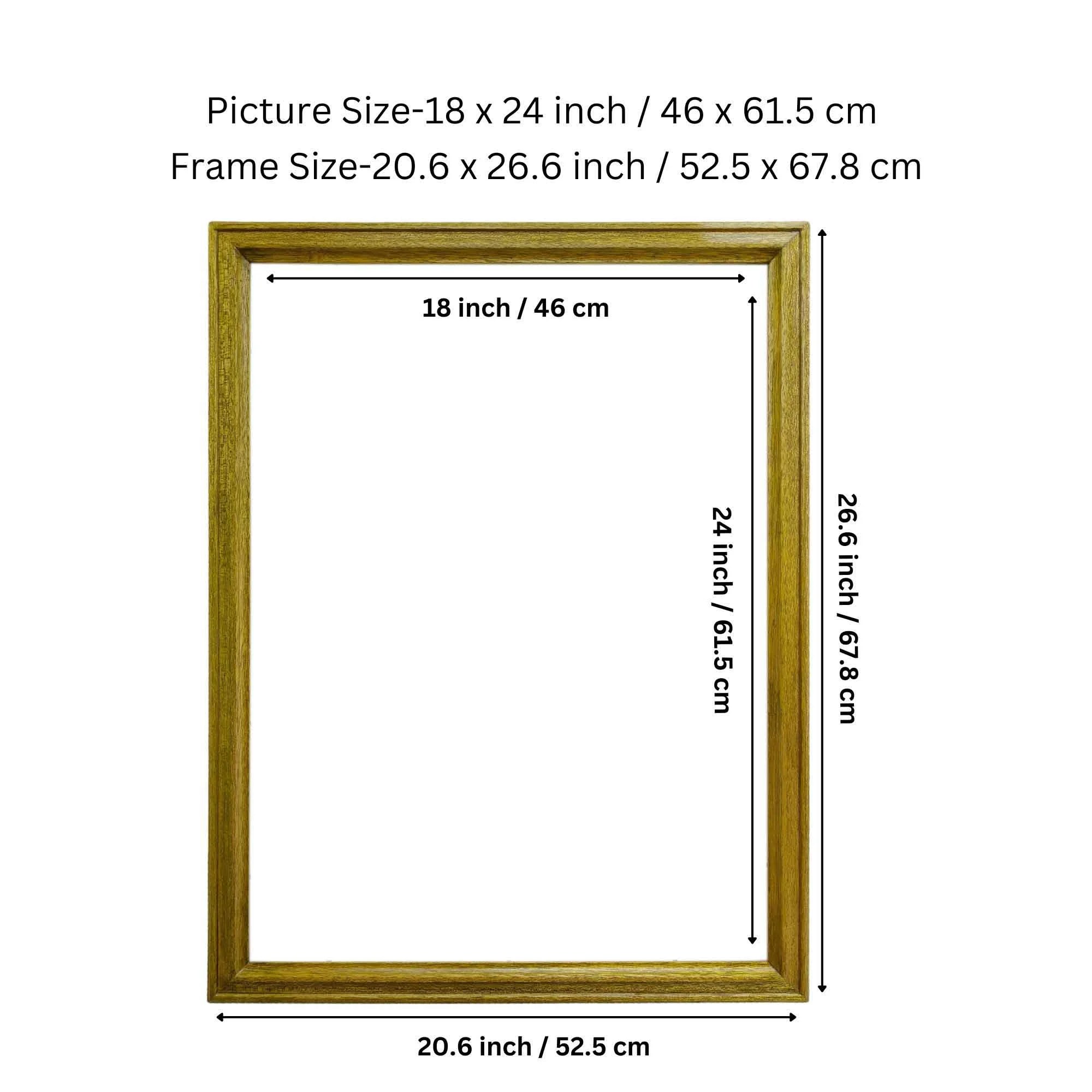 18 x 24 Photo Frame Green Wooden Photo Frame for Wall Decor Picture Frame for Posters Photos and Painting Framekala