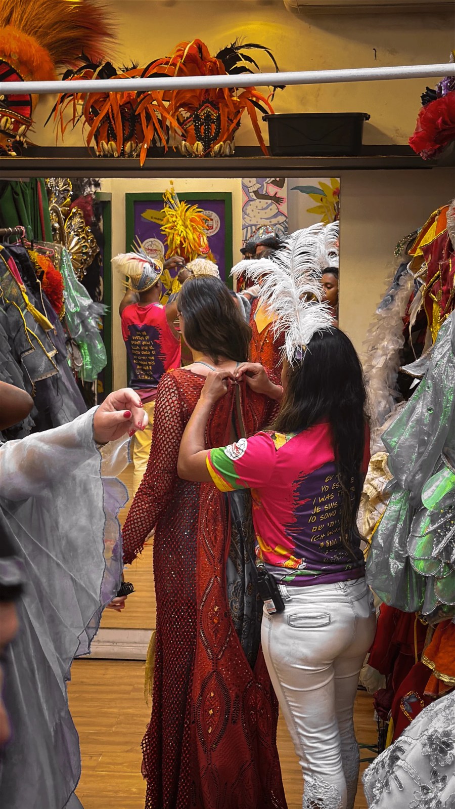 Someone in a Carnival costume