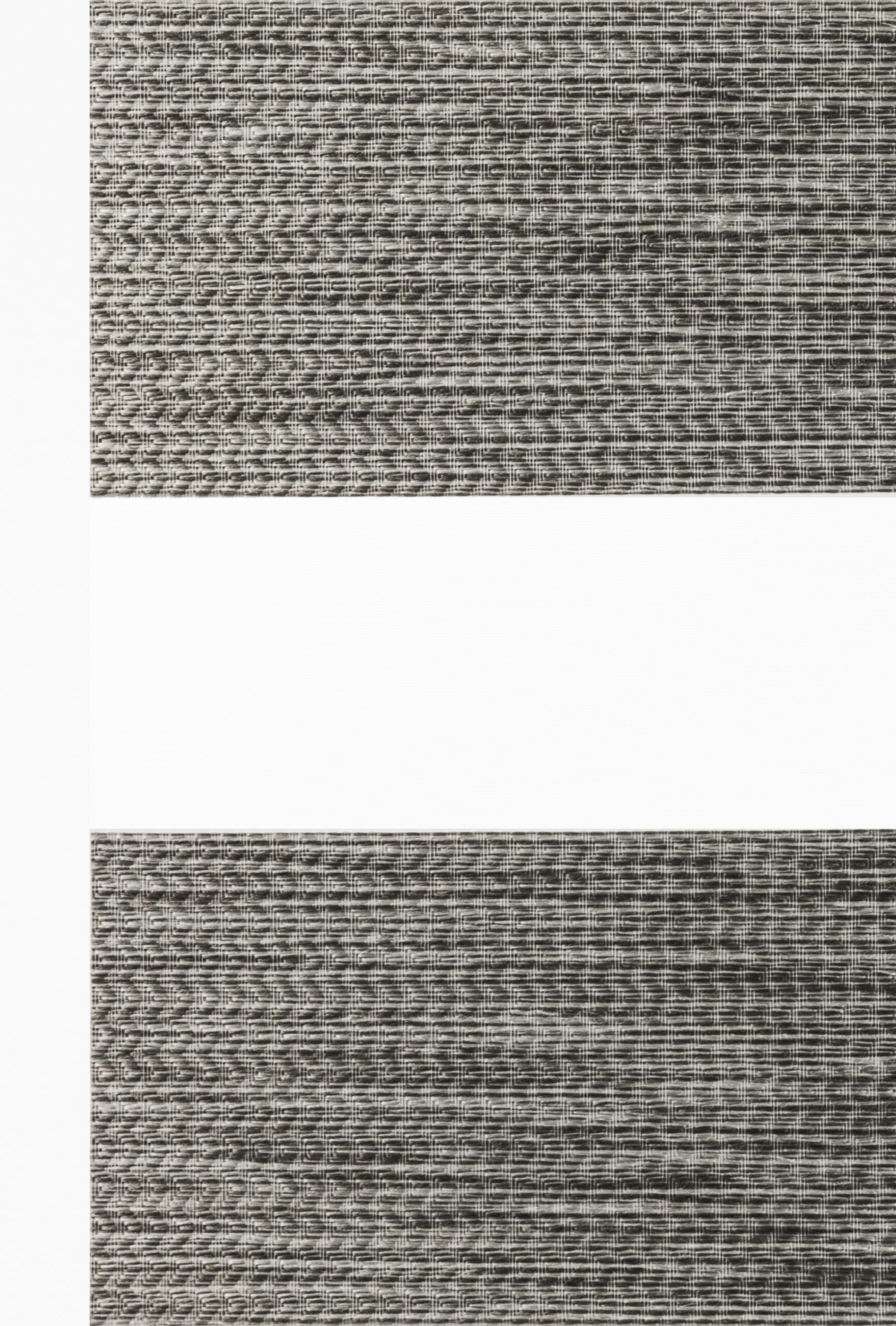 Rock Ridge Twinlight fabric with earthy brown-grey textured bands and sheer sections.