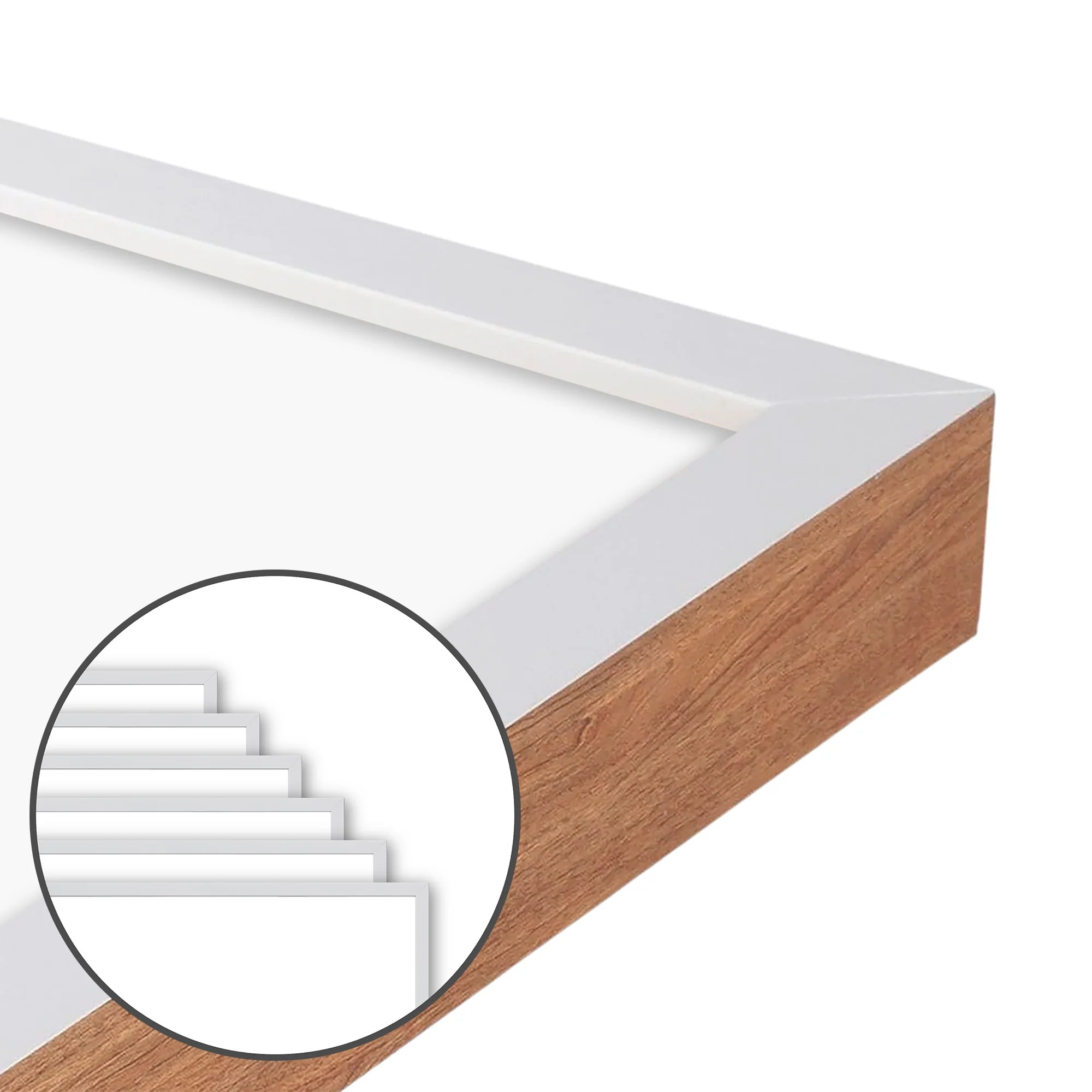 Steel White Narrow Width Wall Frame Set Of 6 Frametolia
