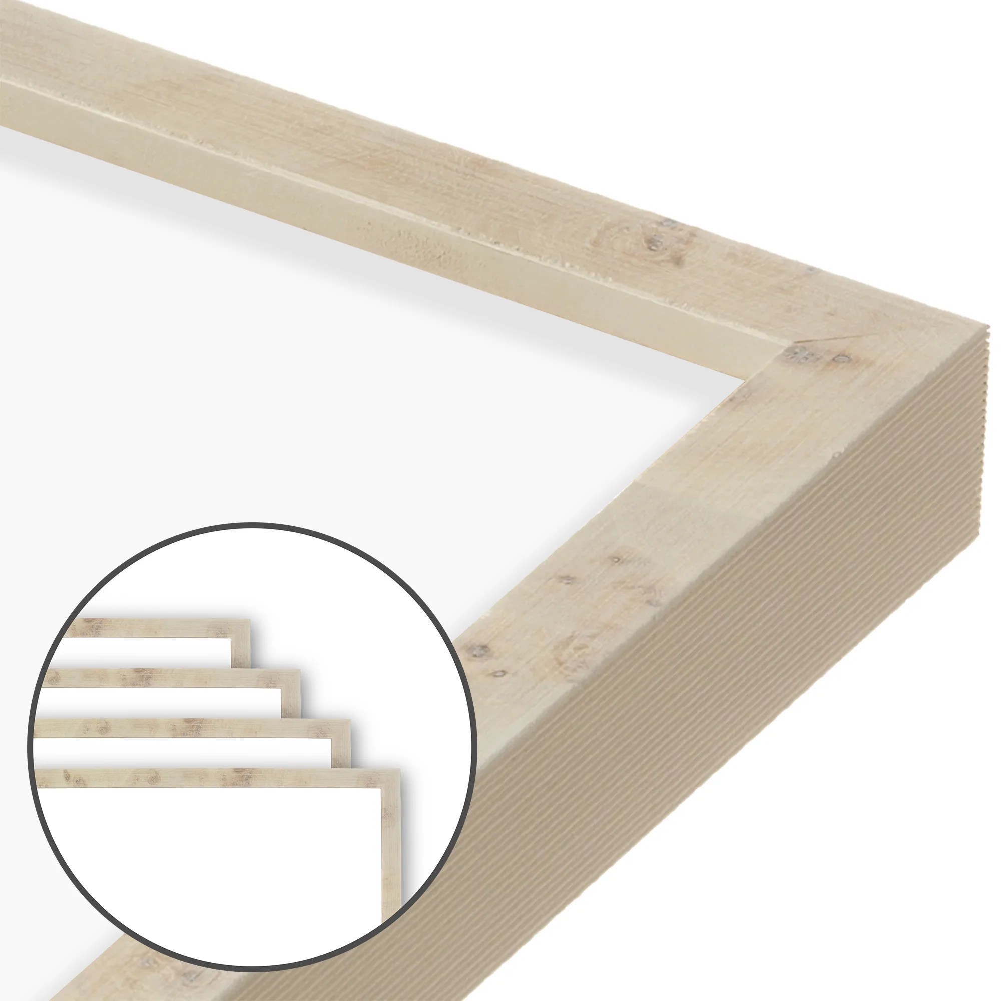 White Burlwood Narrow Width Wall Frame Set Of 4 Frametolia