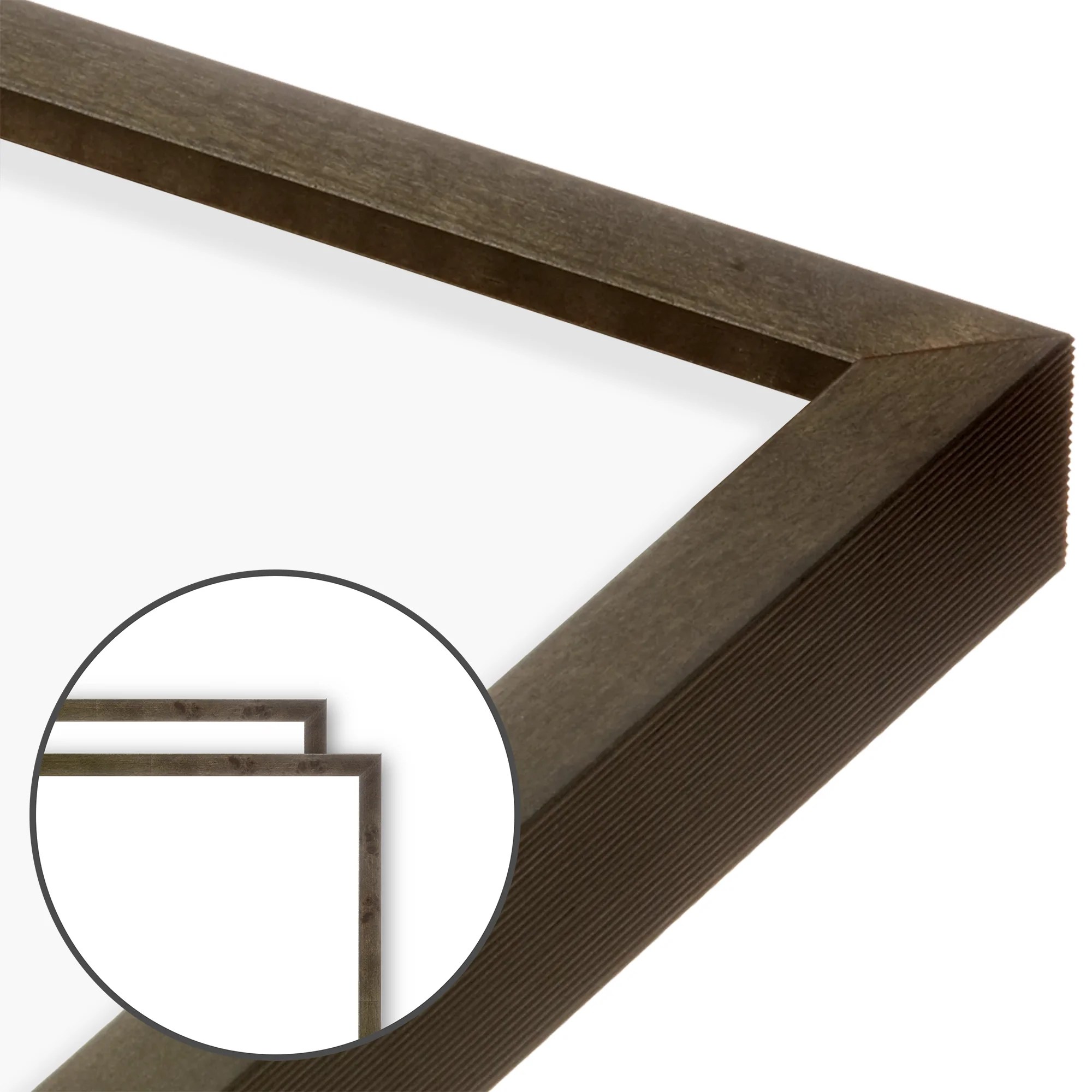 Grey Burlwood Narrow Width Wall Frame Set Of 2 Frametolia