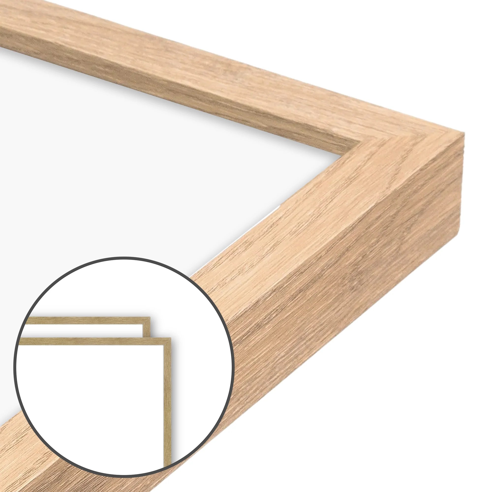 Natural Narrow Width Wall Frame Set Of 2 Frametolia