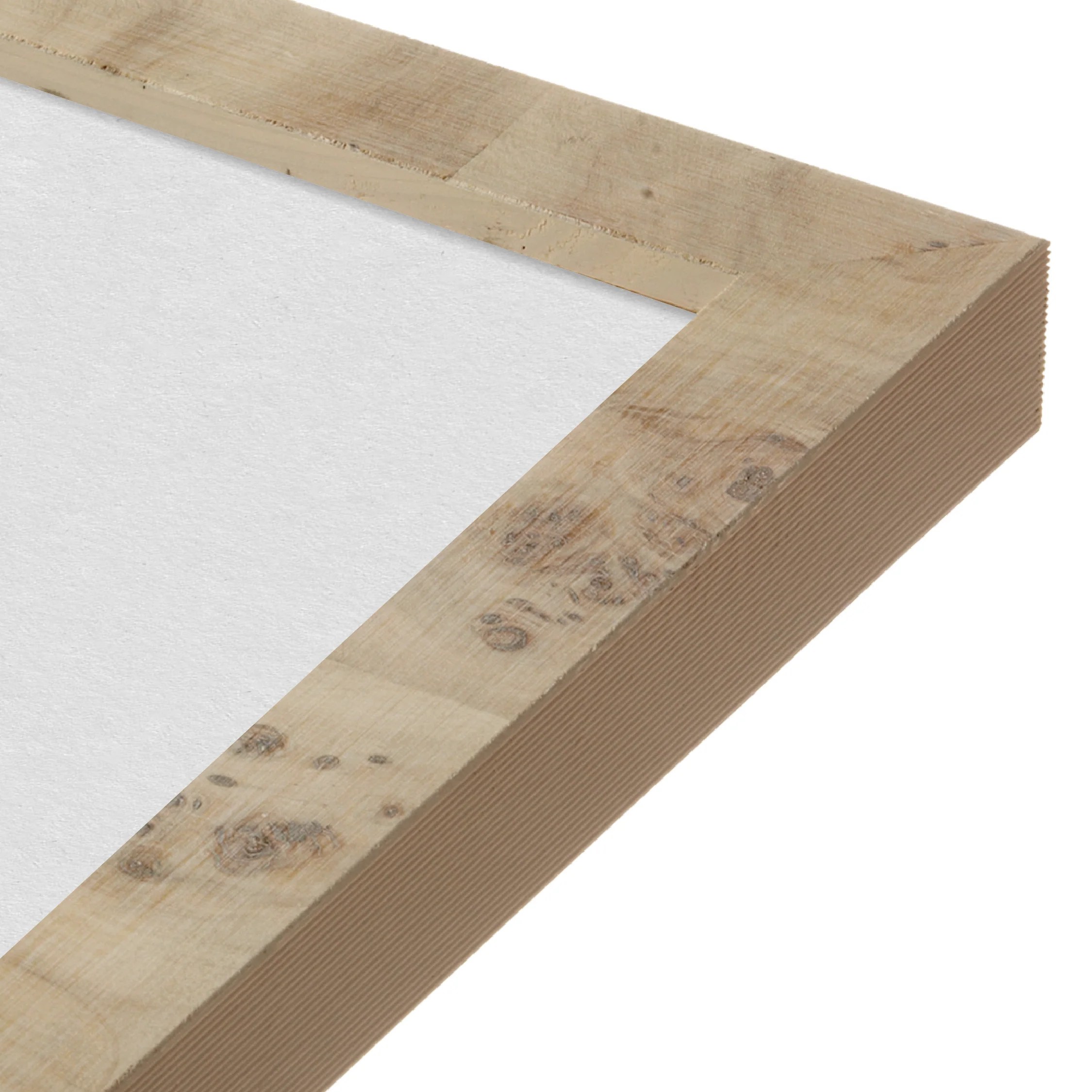 White Burlwood Medium Width Wall Frame Frametolia