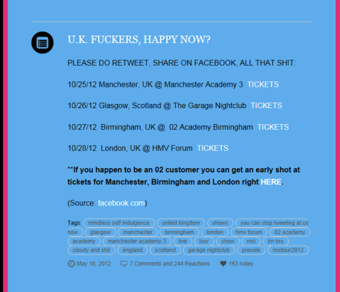 MSI TOUR 2012