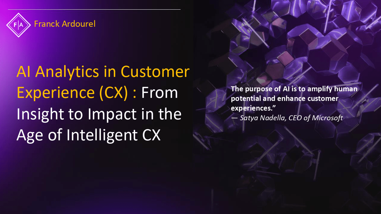 AI-powered customer experience analytics dashboard showing CX data visualization and insights