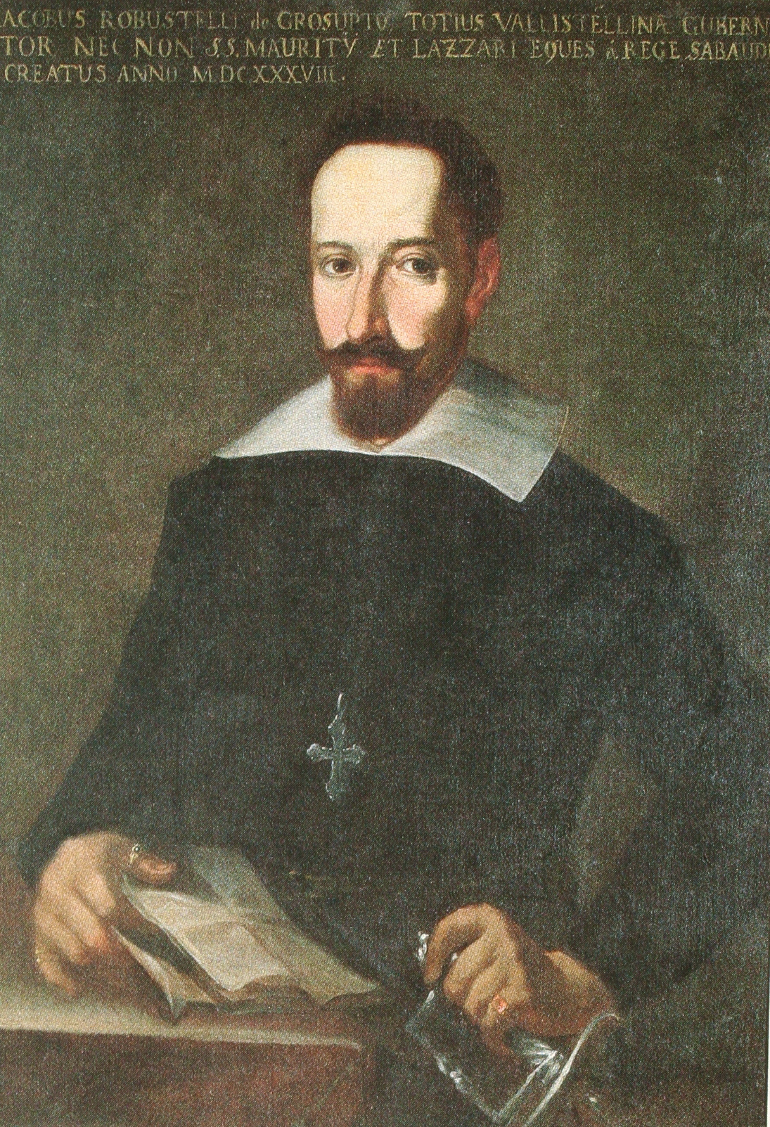 Ritratto del cavaliere Giacomo Robustelli (Grosotto, circa 1583 – Domaso, 1646) con l'onorificenza dell'Ordine dei Santi Maurizio e Lazzaro