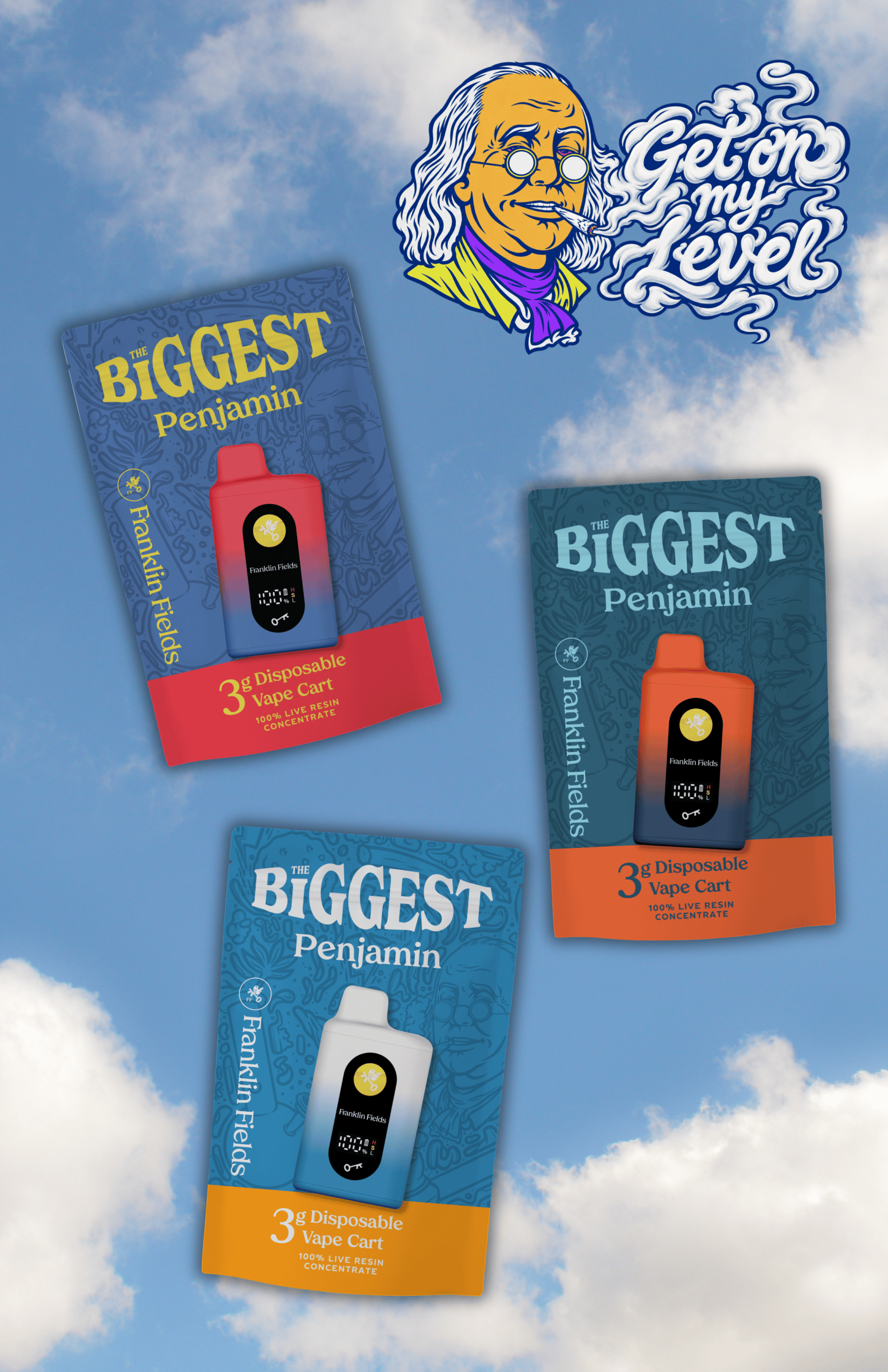 Biggest Penjamin Penjamin Vape NEW Live resin 3g disposable vape by franklin fields new