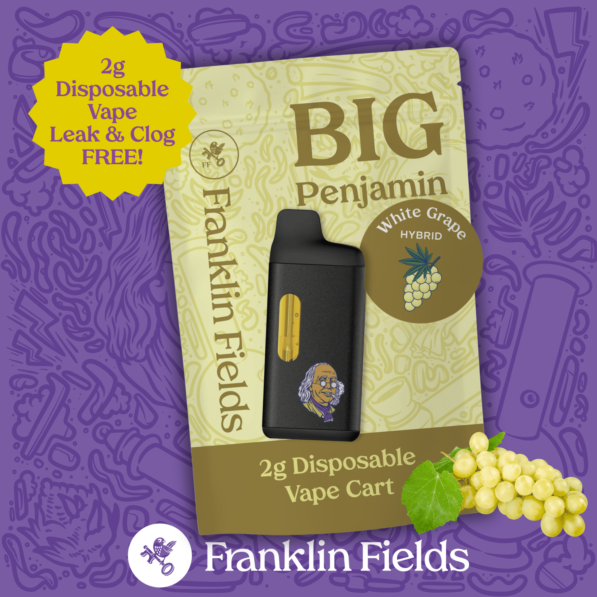 2g Biggest Penjamin Franklin fields Vape